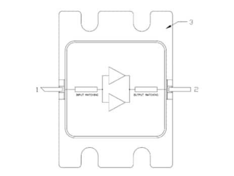 ブロック図 - MACOM CGHV31500F1 2.7GHz～3.1GHz、500W GaN HEMT