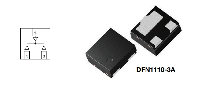 アプリケーション回路図 - Vishay Semiconductors VCAN24A2 BiSyデュアルラインESD保護ダイオード