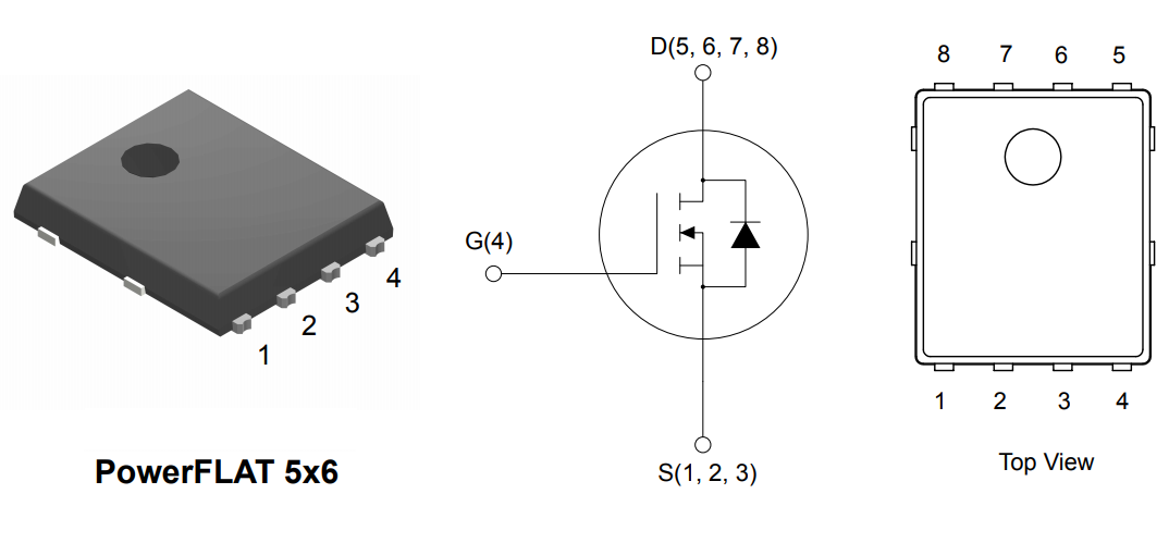 アプリケーション回路図 - STMicroelectronics STL105N8F7AG車載用パワーMOSFET