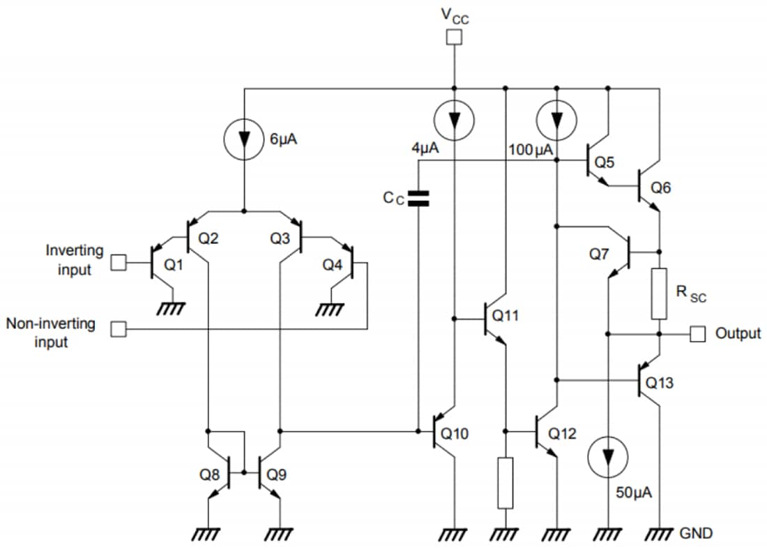 回路図 - STMicroelectronics LM2904B低消費電力デュアルオペレーショナルアンプ