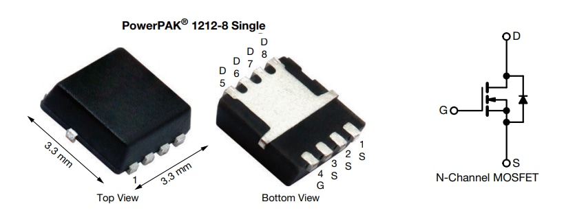 アプリケーション回路図 - Vishay / Siliconix SiS176LDN Nチャンネル70V (D-S) MOSFET