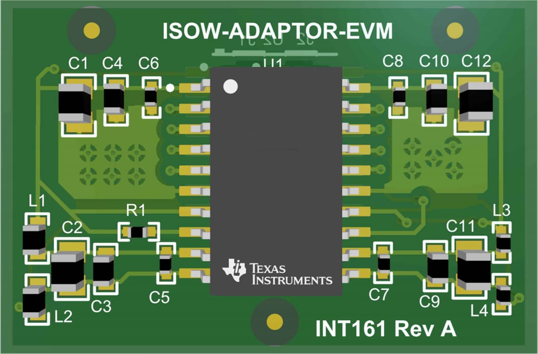 機械図面 - Texas Instruments ISOW-ADAPTER-EVMデジタルアイソレータEVM