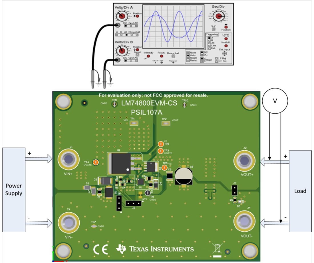 機械図面 - Texas Instruments LM74800EVM-CSコントローラ評価モジュール