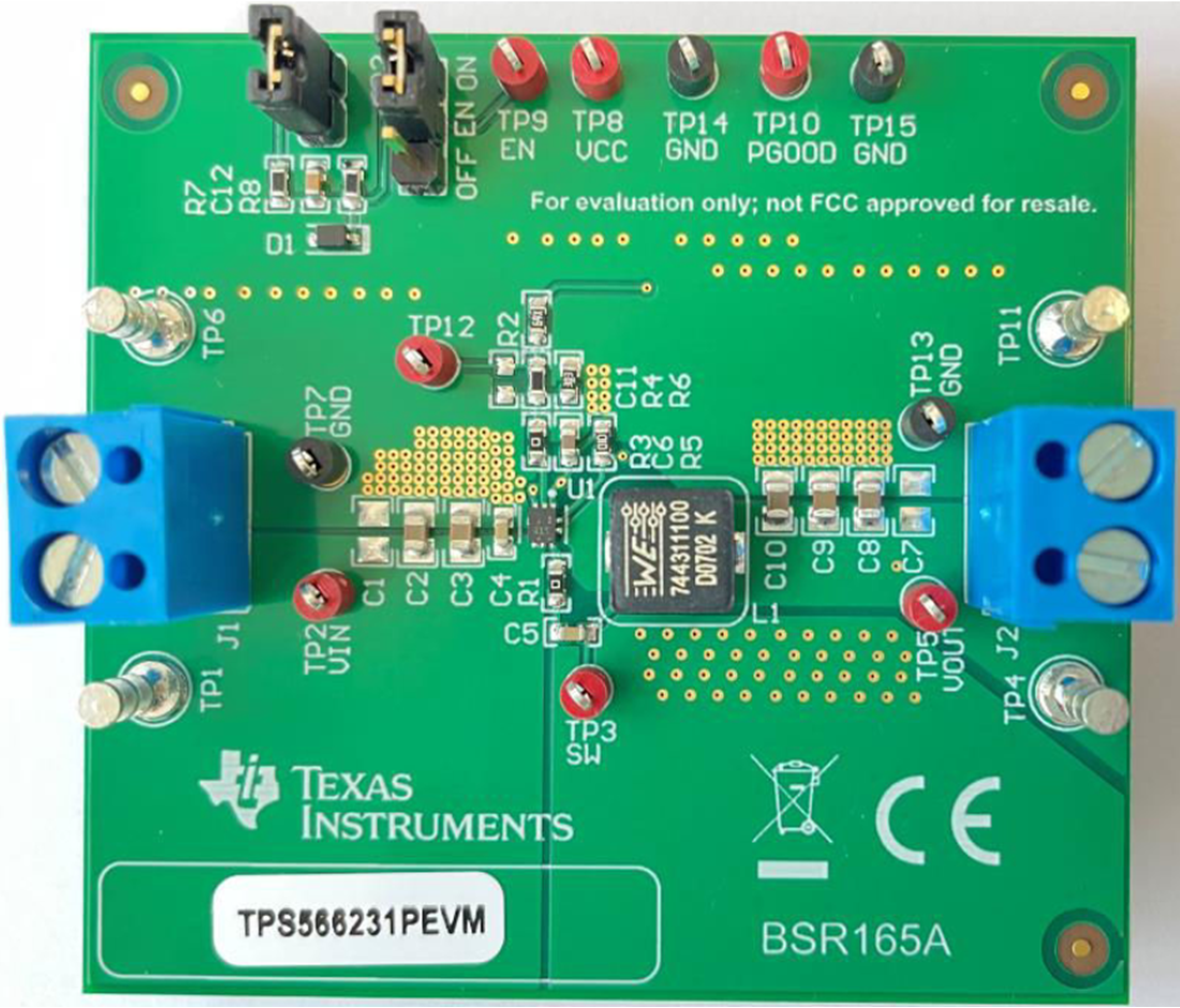 機械図面 - Texas Instruments TPS566231PEVMコンバータ評価モジュール（EVM）