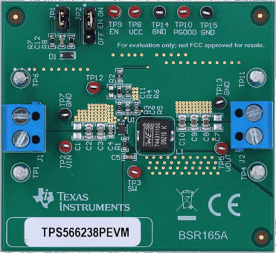 機械図面 - Texas Instruments TPS566238PEVMコンバータ評価モジュール（EVM）
