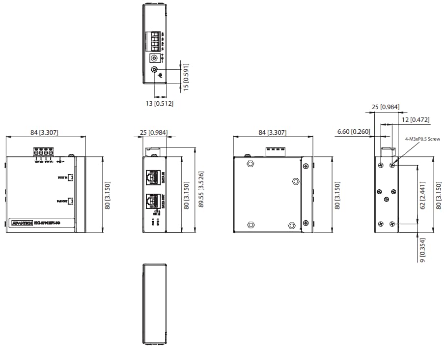 Advantech EKI-2701 MPI-5G PoEインジェクタ