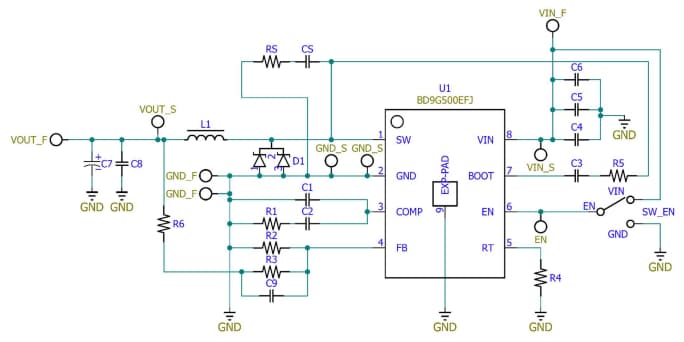 回路図 - ROHM Semiconductor 評価キット（BD9G500EFJ用）