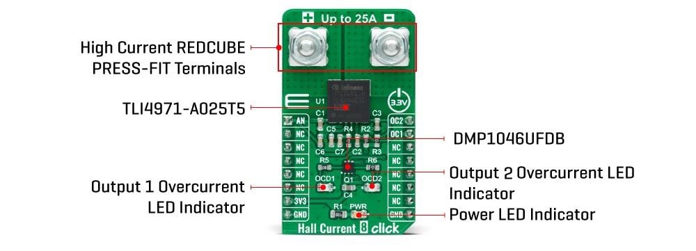 Mikroe Hall Current 8 Click