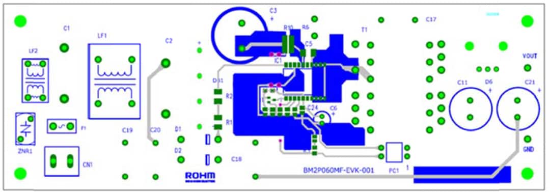 機械図面 - ROHM Semiconductor BM2P060MF-EVK-001評価ボード