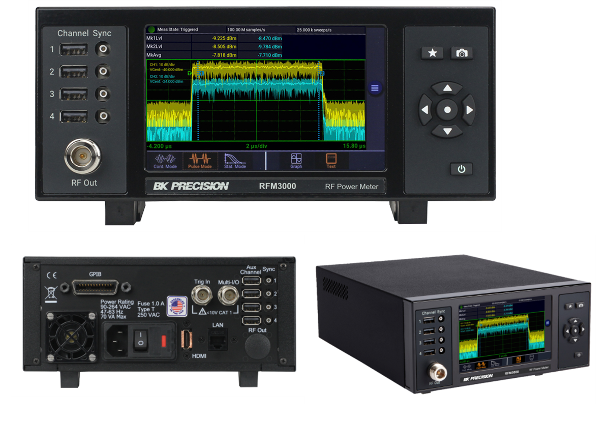 B&K Precision RFP3000電力センサとRFM3000電力メータ