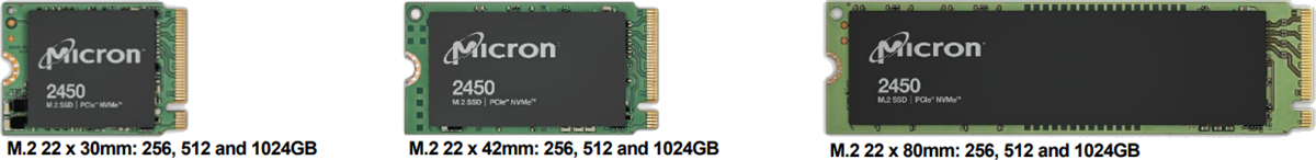 Micron 2450®ソリッドステートドライブ(SSD) (NVMe搭載)