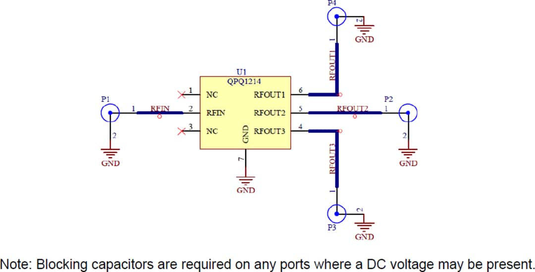 回路図 - Qorvo QPQ1214EVB評価ボード