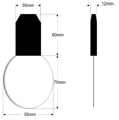 機械図面 - Seeed Studio 産業グレード葉の湿り気と温度センサ