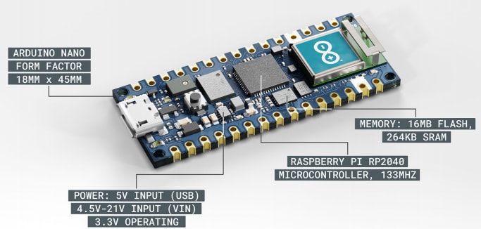 Arduino Nano RP2040接続
