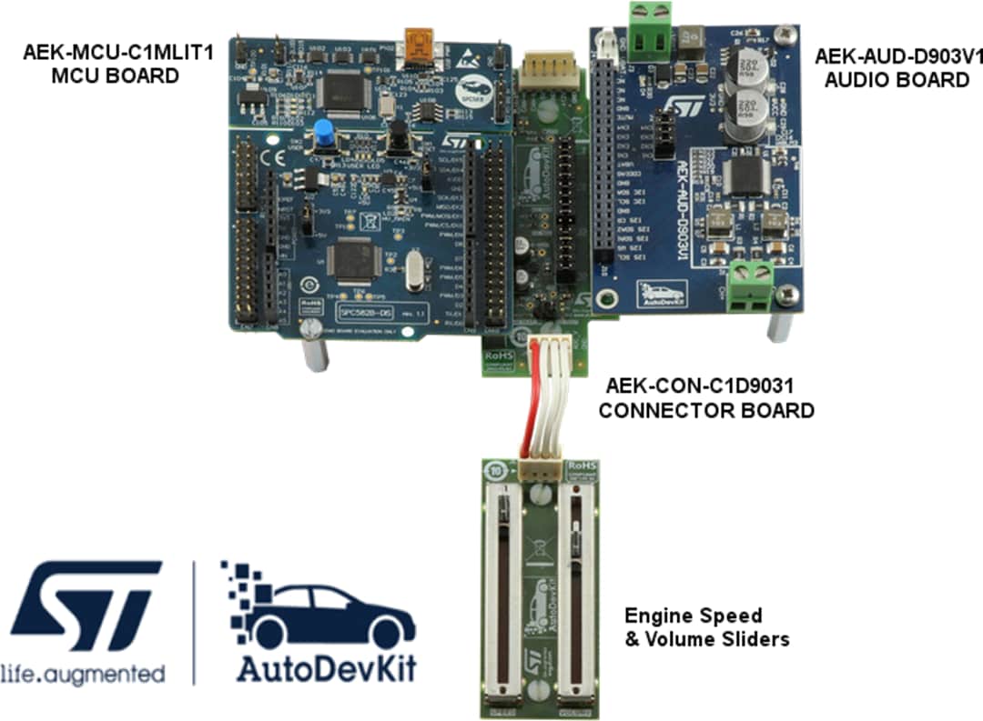 STMicroelectronics 車両接近通報装置（AutoDevKit™搭載）