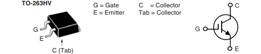 機械図面 - IXYS IXGA20N250HV高電圧IGBT