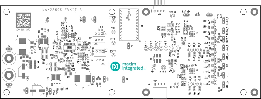 機械図面 - Analog Devices / Maxim Integrated MAX25606EVSYS評価システム