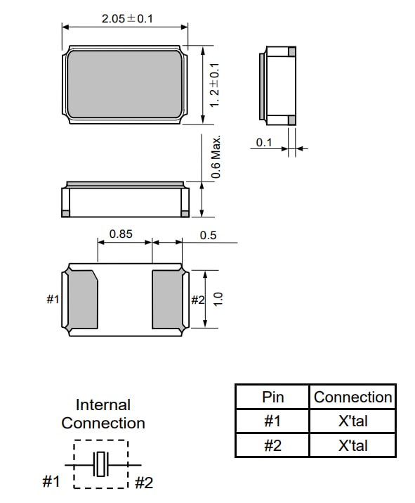 Epson Timing FC2012AN 32.768kHz Crystal Units