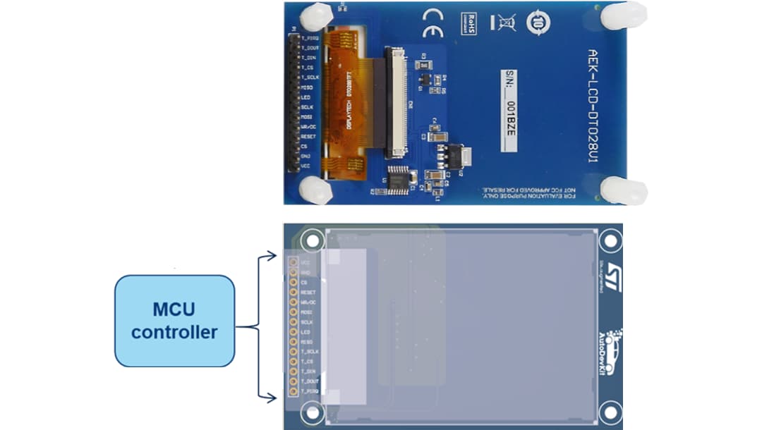 STMicroelectronics AEK-LCD-DT028V1ディスプレイ拡張ボード