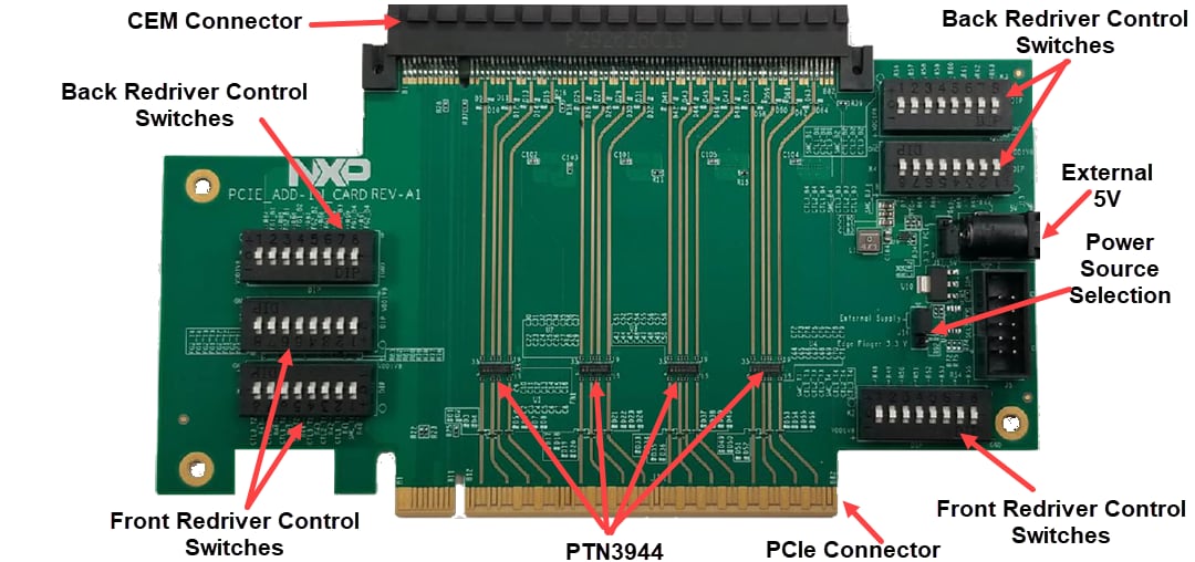 NXP Semiconductors PTN3944EVM-KIT PCIe 4リニアイコライザ評価ボード