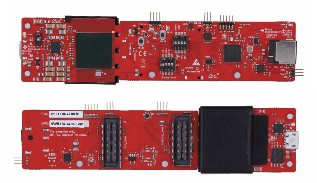 Texas Instruments AWR1843AOPEVM評価モジュール (EVM)