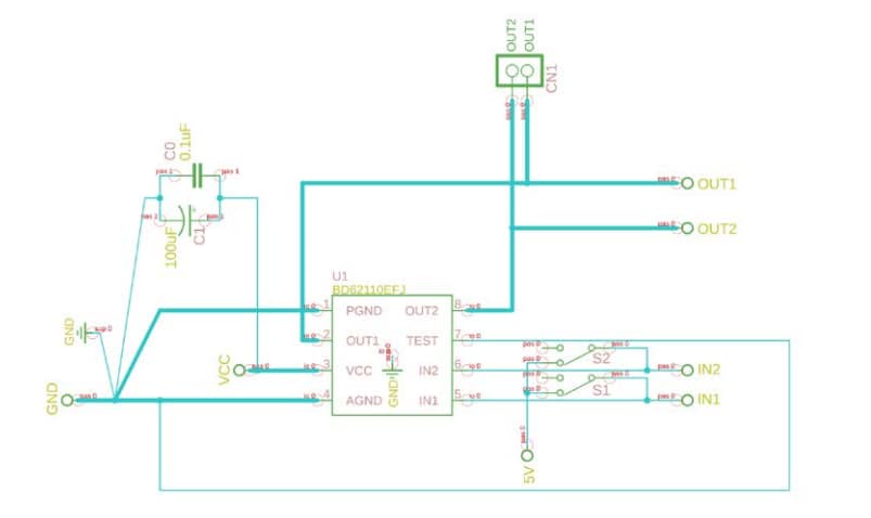 回路図 - ROHM Semiconductor BD621x0AEFJ評価ボード
