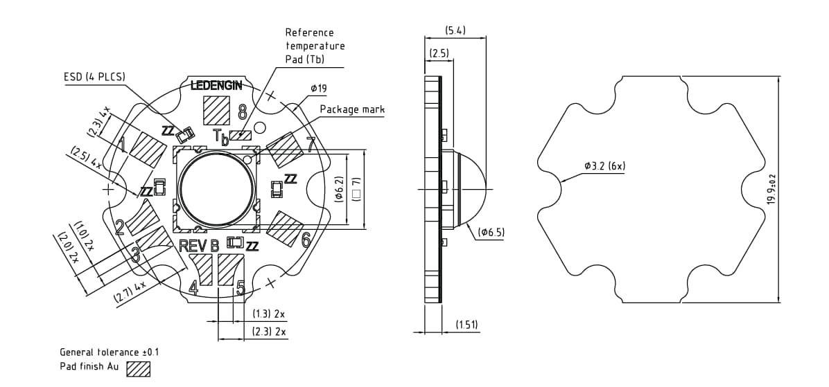 ams OSRAM LED ENGIN LuxiGen LZ4-V0UBH0 LZ4エミッタ