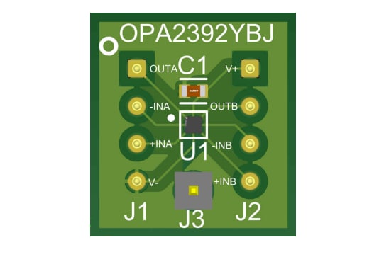 Texas Instruments OPA2392DSBGA-EVM評価ボード