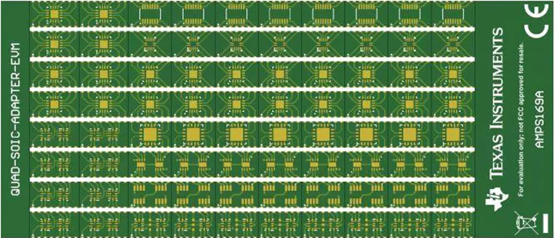 機械図面 - Texas Instruments SURFACE-MOUNT-ADAPTER-EVM評価モジュール