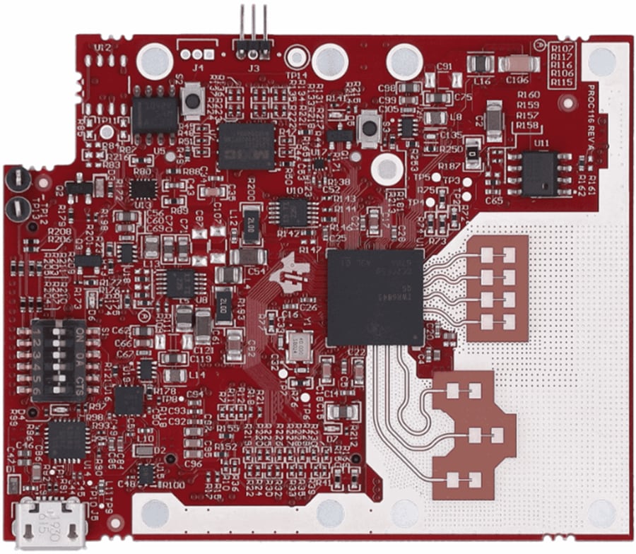 機械図面 - Texas Instruments IWR6843LEVM Sensor 評価モジュール (EVM)
