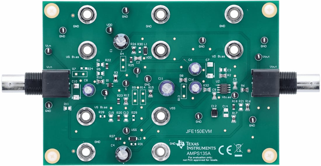 機械図面 - Texas Instruments JFE150EVM JFET評価モジュール（EVM）