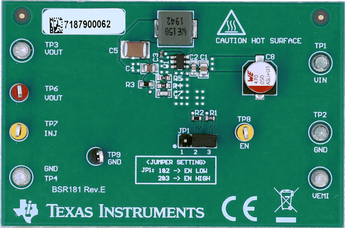 機械図面 - Texas Instruments LMR54410EVMコンバータ評価モジュール（EVM）