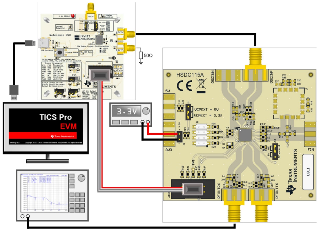 機械図面 - Texas Instruments LMX2571EPEVM RFシンセサイザ評価モジュール
