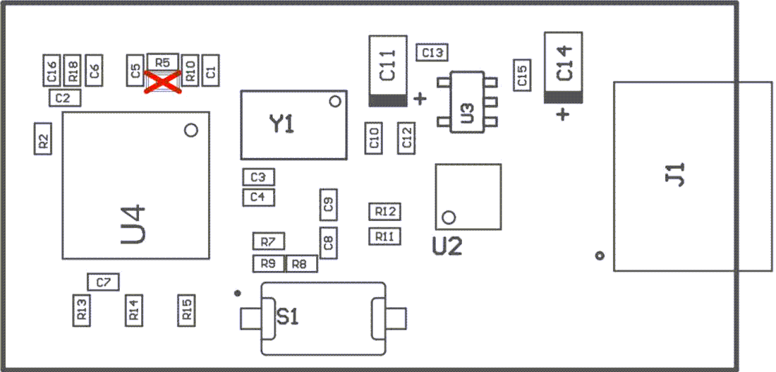 機械図面 - Texas Instruments OPT3004DTSEVM ALS評価モジュール（EVM）