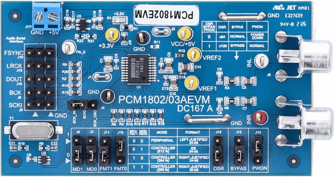 機械図面 - Texas Instruments PCM1802EVM ADC評価モジュール（EVM）