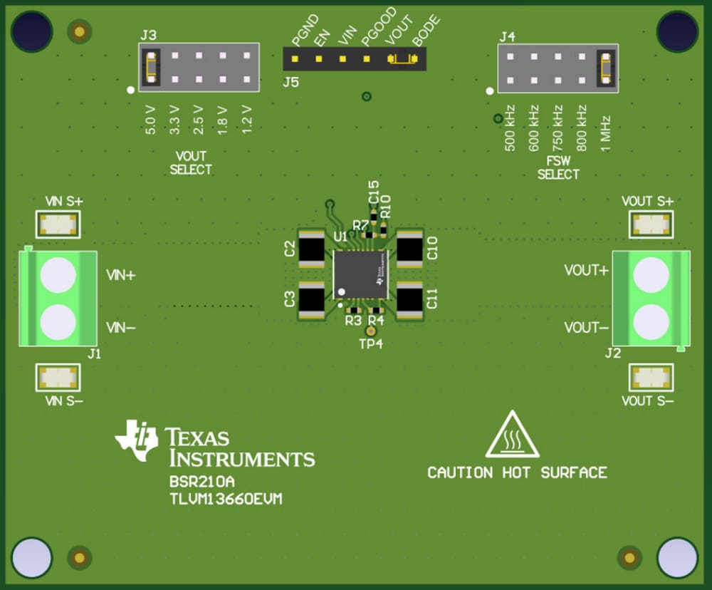 機械図面 - Texas Instruments TLVM13660EVMパワーモジュール評価モジュール