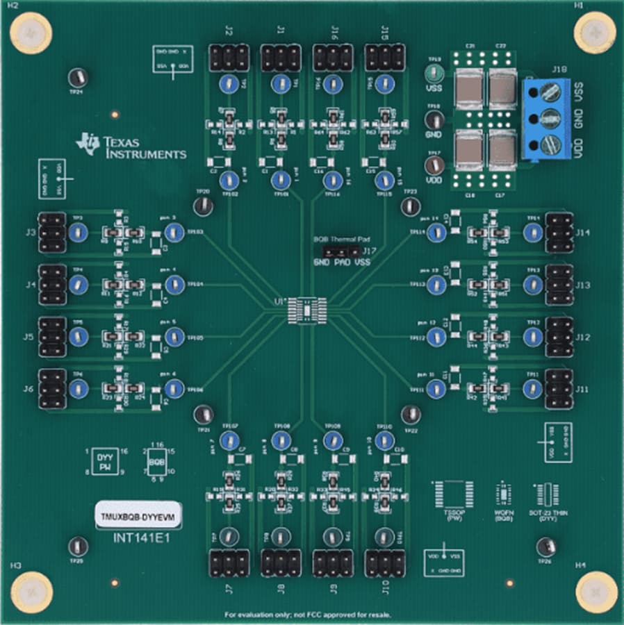 機械図面 - Texas Instruments TMUXBQB-DYYEVM Multiplexer評価モジュール