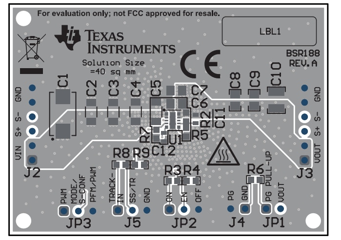 ロケーション回路 - Texas Instruments TPSM82903EVM評価モジュール