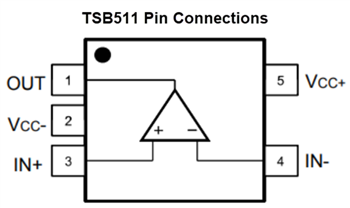 回路図 - STMicroelectronics TSB511、TSB512、TSB514 6MHzオペレーショナルアンプ