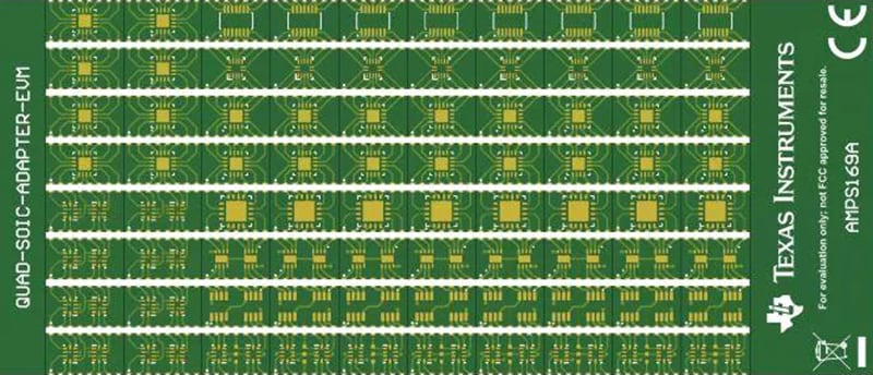 機械図面 - Texas Instruments SURFACE-MOUNT-ADAPTER-EVM評価モジュール