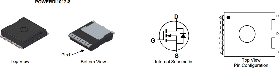 回路図 - Diodes Incorporated DMTH10H2M5STLWQ車載用エンハンスメントモード MOSFET