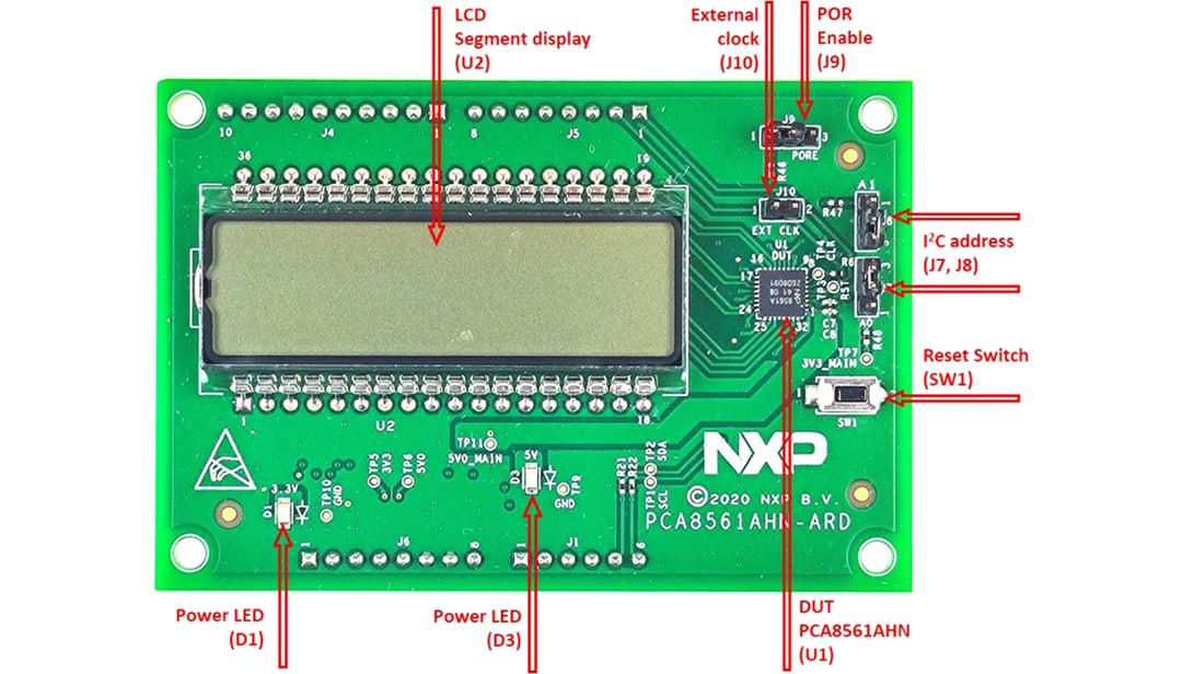 NXP Semiconductors PCA8561AHN-ARD LCDドライバArduino®シールド