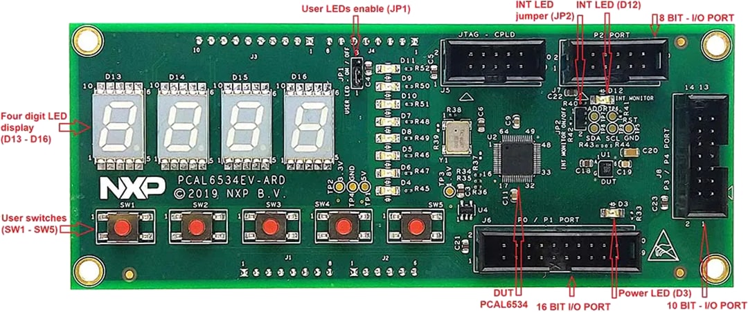 NXP Semiconductors PCAL6534EV 34ビットGPIO Arduinoシールド