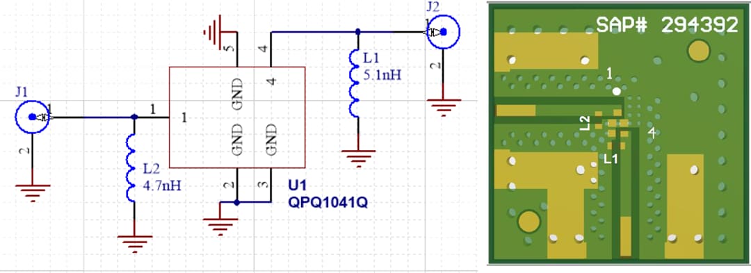 機械図面 - Qorvo QPQ1041QEVB 評価ボード