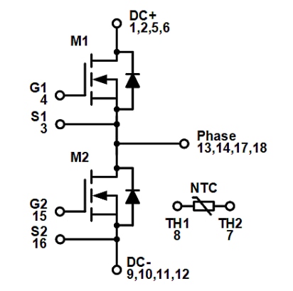 onsemi NXH010P120MNF1 SiCモジュール