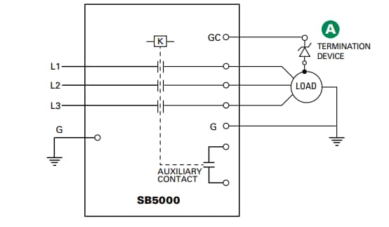 回路図 - Littelfuse SB5000産業用衝撃ブロック