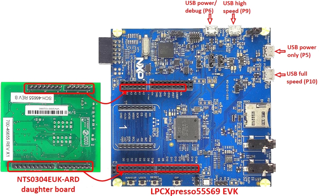 NXP Semiconductors NTS0304EUK-ARDレベルシフタ評価ボード