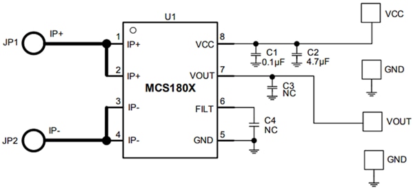 Monolithic Power Systems (MPS) EVCS180x Current Sensor Evaluation Boards