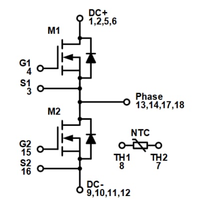 onsemi NXH040P120MNF1 SiCモジュール