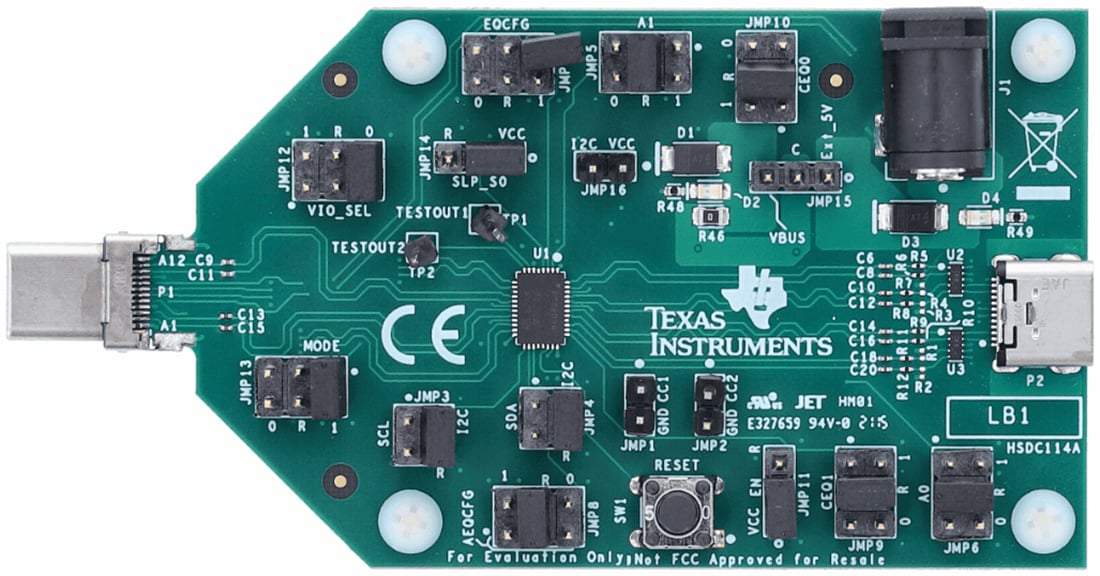 機械図面 - Texas Instruments TUSB1104EVMリドライバ評価モジュール